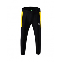 Erima Presentation Pants Team long (100% Polyester, lightweight, modern slim fit) black/yellow Men