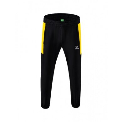 Erima Presentation Pants Team long (100% Polyester, lightweight, modern slim fit) black/yellow Men