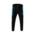 Erima Presentation Pants Team long (100% Polyester, lightweight, modern slim fit) black/curacao blue Men