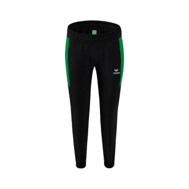 Erima Presentation Trousers Team long (100% Polyester, light, modern slim fit) black/emerald Women