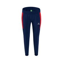 Erima Presentation Trousers Team long (100% Polyester, light, modern slim fit) navy blue/red Women