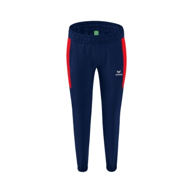 Erima Presentation Trousers Team long (100% Polyester, light, modern slim fit) navy blue/red Women