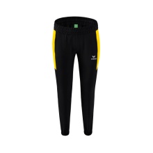 Erima Presentation Pants Team long (100% Polyester, light, modern slim fit) black/yellow Women