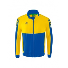 Erima Presentation Jacket Six Wings (100% Polyester, Stand-up Collar, without Lining) Navy Blue/Yellow Men