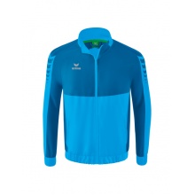 Erima Presentation Jacket Six Wings (100% Polyester, Stand-up Collar, without Lining) Curacao Blue Boys