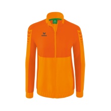 Erima Presentation Jacket Six Wings (100% Polyester, Stand-up Collar, tailored cut) orange Women