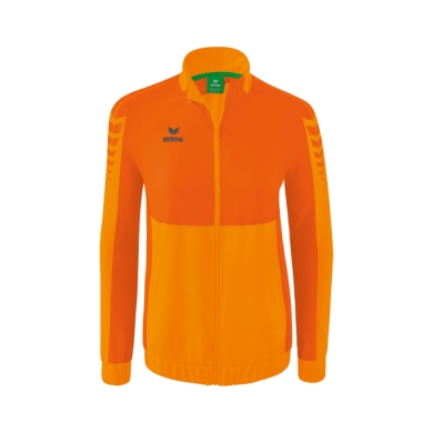 Erima Presentation Jacket Six Wings (100% Polyester, Stand-up Collar, tailored cut) orange Women