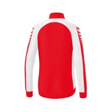 Erima Presentation Jacket Six Wings (100% Polyester, Stand-up Collar, tailored cut) red/white Women