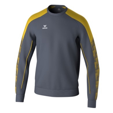 Erima Pullover Evo Star Sweatshirt (high wearing comfort) grey/yellow Men