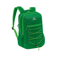 Erima Squad Backpack - Multifunctional backpack with double zipper - emerald green 30x18x45cm