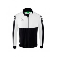 Erima Presentation Jacket Six Wings (100% Polyester, Stand-up Collar, without Lining) Black/White Men