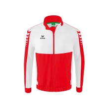 Erima Presentation Jacket Six Wings (100% Polyester, Stand-up Collar, without Lining) Red/White Men