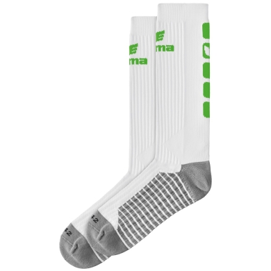 Erima Sportsocke Classic 5-Cubes Long white/green - 1 Pair