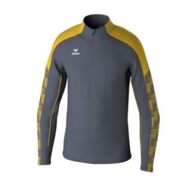 Erima Sport Long Sleeve Shirt Evo Star Training Top (100% recycled Polyester) grey/yellow Kids