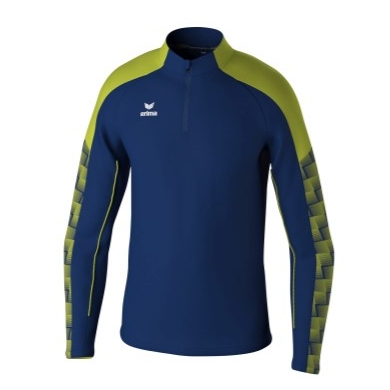 Erima Sport Long Sleeve Shirt Evo Star Training Top (100% recycled Polyester) navy blue/lime green Kids