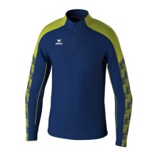 Erima Sport Long Sleeve Shirt Evo Star Training Top (100% recycled Polyester) navy blue/lime green Men's