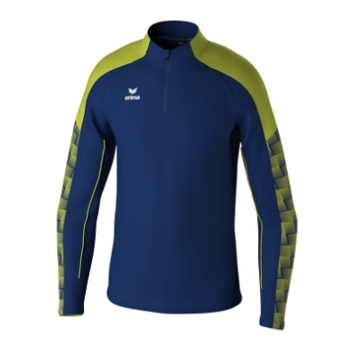 Erima Sport Long Sleeve Shirt Evo Star Training Top (100% recycled Polyester) navy blue/lime green Men's