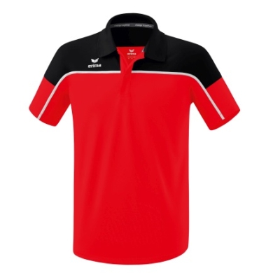 Erima Sport Polo Change (100% recycled Polyester, quick-drying functional material) red/black Men