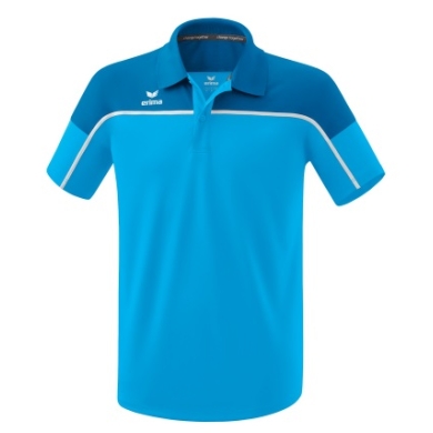 Erima Sport Polo Change (100% recycled Polyester, fast-drying functional material) curacao blue Men