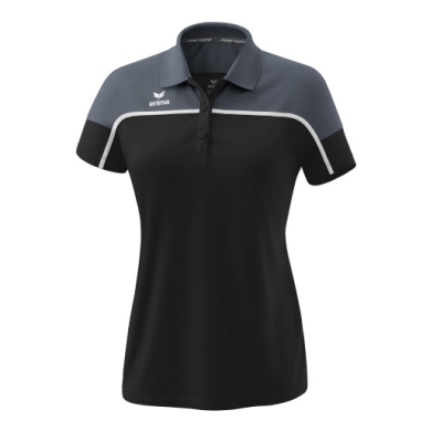 Erima Sport Polo Change (100% recycled Polyester, quick-drying functional material) black/grey Women