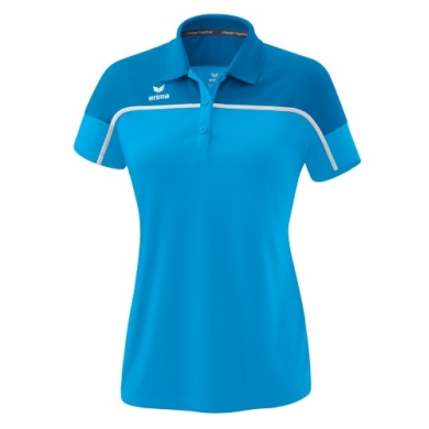 Erima Sport Polo Change (100% recycled Polyester, quick-drying functional material) curacao blue Women