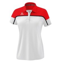 Erima Sport Polo Change (100% recycled Polyester, quick-drying functional material) white/red Women