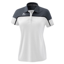 Erima Sport Polo Change (100% recycled Polyester, fast-drying functional material) white/dark grey Women