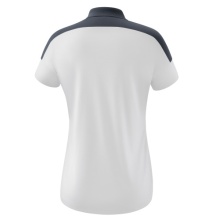 Erima Sport Polo Change (100% recycled Polyester, fast-drying functional material) white/dark grey Women