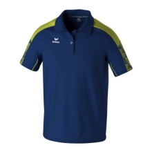 Erima Sport Polo Evo Star (100% recycled Polyester) navy blue/lime green Men's