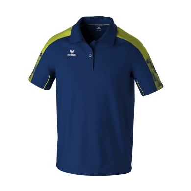 Erima Sport Polo Evo Star (100% recycled Polyester) navy blue/lime green Men's