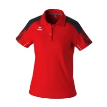 Erima Sport Polo Evo Star (100% recycled Polyester) red/black Ladies