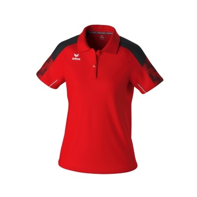 Erima Sport Polo Evo Star (100% recycled Polyester) red/black Ladies