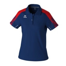 Erima Sport Polo Evo Star (100% recycled Polyester) navy blue/red Ladies