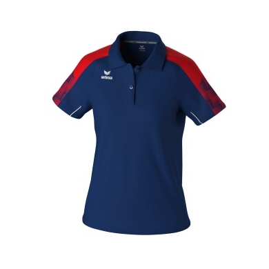 Erima Sport Polo Evo Star (100% recycled Polyester) navy blue/red Ladies