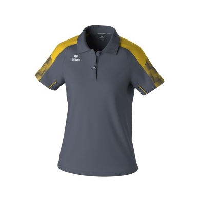 Erima Sport Polo Evo Star (100% recycled Polyester) grey/yellow Ladies