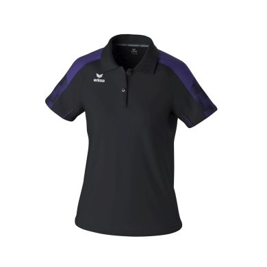 Erima Sport Polo Evo Star (100% recycled Polyester) black/purple ladies