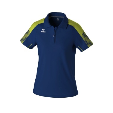 Erima Sport Polo Evo Star (100% recycled Polyester) navy blue/lime green Ladies