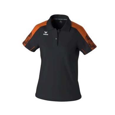 Erima Sport Polo Evo Star (100% recycled Polyester) black/orange ladies