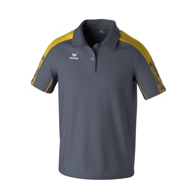 Erima Sport Polo Evo Star (100% recycled Polyester) grey/yellow Men's