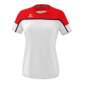 Erima Sport-Shirt Change (100% recycled Polyester, light, quick-drying) white/red Women