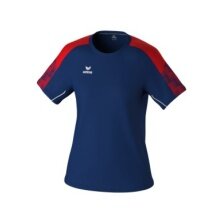 Erima Sport Shirt Evo Star (100% recycled polyester, lightweight) navy blue/red Ladies