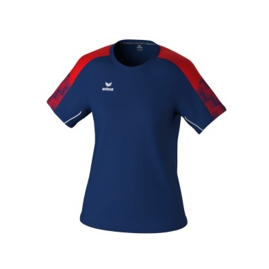 Erima Sport Shirt Evo Star (100% recycled polyester, lightweight) navy blue/red Ladies