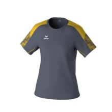 Erima Sport Shirt Evo Star (100% recycled polyester, lightweight) grey/yellow Ladies