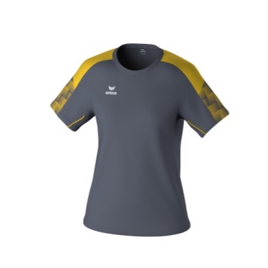 Erima Sport Shirt Evo Star (100% recycled polyester, lightweight) grey/yellow Ladies