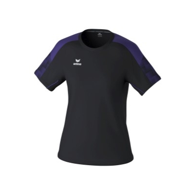 Erima Sport Shirt Evo Star (100% recycled polyester, lightweight) black/purple Ladies