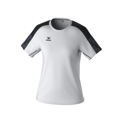 Erima Sport Shirt Evo Star (100% recycled polyester, lightweight) white/black Ladies