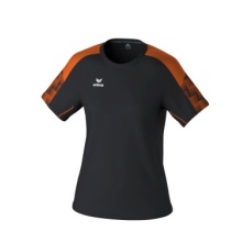 Erima Sport Shirt Evo Star (100% recycled polyester, lightweight) black/orange Ladies