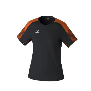 Erima Sport Shirt Evo Star (100% recycled polyester, lightweight) black/orange Ladies