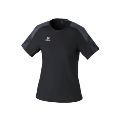 Erima Sport Shirt Evo Star (100% recycled polyester, lightweight) black/grey Ladies