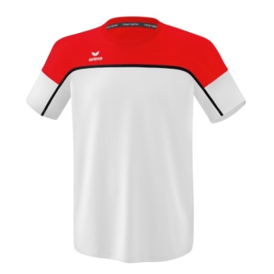 Erima Sport T-shirt Change (100% recycled Polyester, light, quick-drying) white/red Men